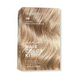 Madison Reed Radiant Hair Color Kit | 9N Medium Neutral Blonde (Nocera Blonde) for 100% Gray Hair Coverage | Salon Quality Permanent Hair Dye | PPD-Free & Ammonia-Free | (Packaging May Vary) 1 Pack