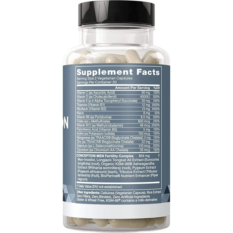 Eu Natural, CONCEPTION MEN, Zinc & Folate, 60 Veg Capsules