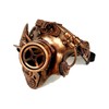 Bronze Half Mask with Functional LED Light, Handmade with 40+