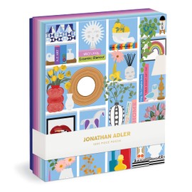 Galison Jonathan Adler Shelfie 1000 Piece Puzzle from Galison - 20" x 27" Puzzle Featuring Iconic Art by Jonathan Adler, Thick & Study Pieces, Challenging Jigsaw Puzzle for Adults, Great Gift Idea!