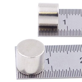 Brudazon 10 Mini Disc Magnets 8 x 7 mm N52 Strongest Level Neodymium Magnets Ultra Strong Power Magnet for Model Making, Photo, Whiteboard, Notice Board, Fridge, Crafts, Magnetic Disc Extra Strong