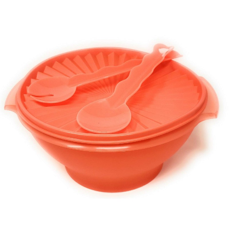 Tupperware 17 Cup Servalier Salad Serving Bowl in Orange