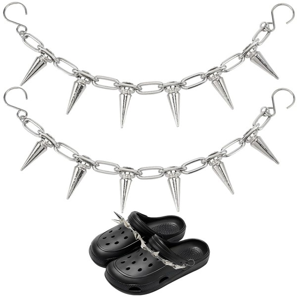 SOFPLATE Pack of 2 Punk Shoe Chains Shoelaces Charms Chain