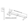 Royal Wood Bracket A-32/33, Chrome, 7.9 inches (200 mm), Left