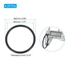 PATIKIL Metal O Rings 40mm / 1.6", 20 Pack Electroplated Zinc Alloy O Ring Buckle Seamless Welded Round Rings for Bag Purse Belts Hardware DIY Craft Dog Leashes, Matte Black