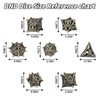 HKDZ Metal Dnd Dice Set, 7Pcs Polyhedral Rpg D&d Dice