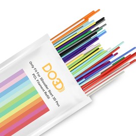 DO3D 15 Colors 3D Filament Refill Only Fit for 3Doodler Start 3D Pen, 15 Bright Rainbow Colors Low Printing Temperature PCL Filament, Each Strand 15cm, Each Color 5 Strands, Total 45pcs