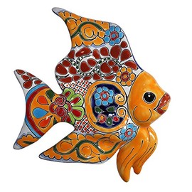 Tierra Fina Talavera Large Fish - 12" L x 10.25" W