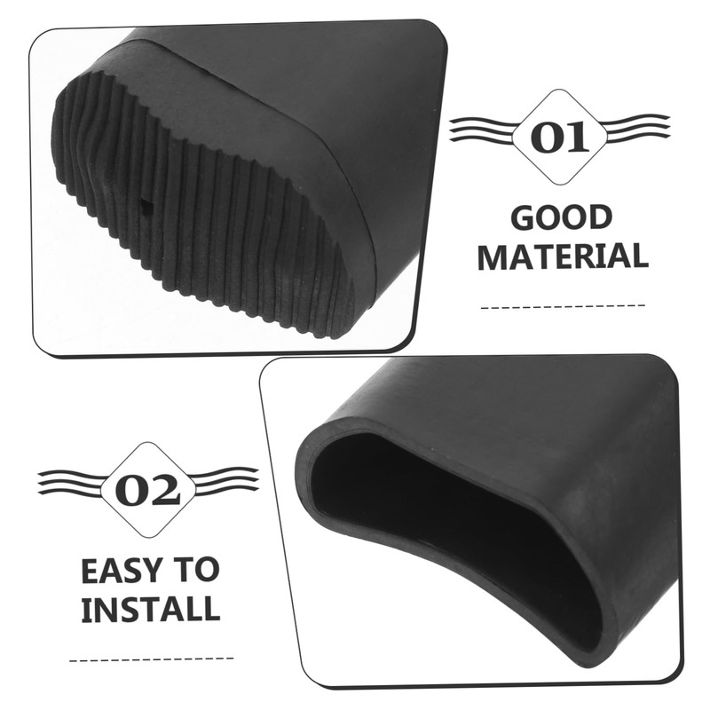 LALAFINA 4pcs Non Slip Ladder Feet Covers Durable Rubber Replacement