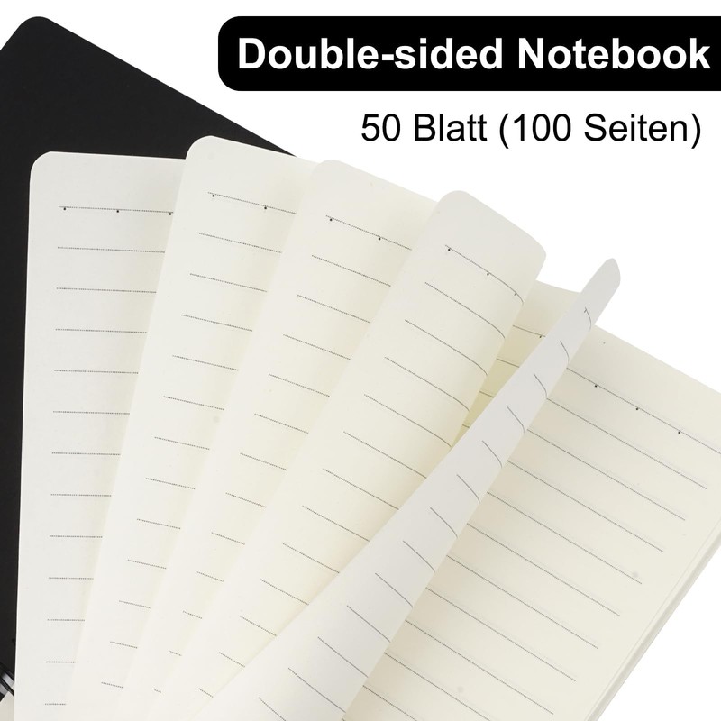 6 Pack Spiral Notebook A6,105mm x 148mm Shorthand Notebook,Kraft Notebook,A6
