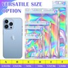 JETMORE 100 Pcs Mylar Bags, Holographic Bags, Smell Proof Bags,