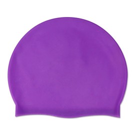 UTTPLL Silicone-Waterproof-Swimming-Durable-Non-Slip Unisex Adult Swim Cap Swimming Hat Men Women Long Hair Pool Cap Elastic Comfortable Bathing Cap Purple