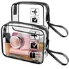2 Pcs TSA Approved Clear Travel Toiletry Bag for Traveling,