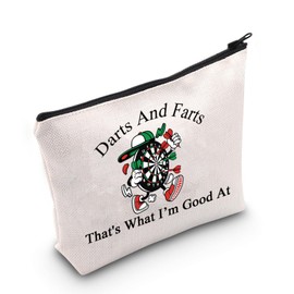 MNIGIU Darts Lover Gift Darts And Farts That's What I'm Good At Makeup Bag Darts Coach Gift Dart Game Gift Dart Team Gift