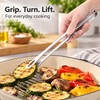 Long Stainless Steel Kitchen Tongs Non-Slip Heat Resistant BBQ Grill