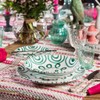 GMUNDNER KERAMIK 0100TUCU15 Saucer Green-Flamed Diameter 15 cm