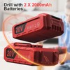 Cordless Drill, 20V Power Drill, Double 2000mAh Batteries Electric Drills,