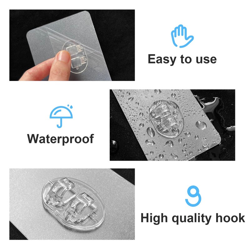 Upgraded Shower Caddy Adhesive Replacement,Strong Adhesive Hooks for Shower Caddy,