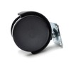 4X New 50mm Plastic Swivel Castor Wheel Black Furniture Caster