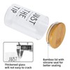 4 Pack Qtip Holder, Glass Dispenser with Bamboo Lids for