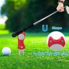 Metal Foldable Golf Divot Repair Tool with Pop-up Button, Magnetic