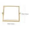 Ciieeo Metal Back Support Photo Frame Dried Flower Glass Frame