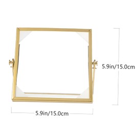 Ciieeo Metal Back Support Photo Frame Dried Flower Glass Frame Home Decor for Flower