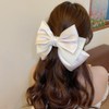 Wiwpar Big Satin Bow Barrette Hair Clips Satin Solid Bow