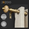 JRZOO Gold Curtain Rod for Windows 72 to 144 Inches,