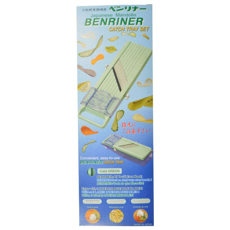 Benriner Mandolin Vegetable Slicer BN-1 64 mm Green with Collection