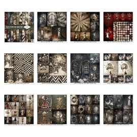 ITD Collection - Scrapbook Paper - Scrapbooking Set - Motif Paper for Crafts - Decorative Paper 12 x 12 inches - 310 x 310 mm - 10 Sheets + 1 - Tales from the Dark Fair - SLS-082