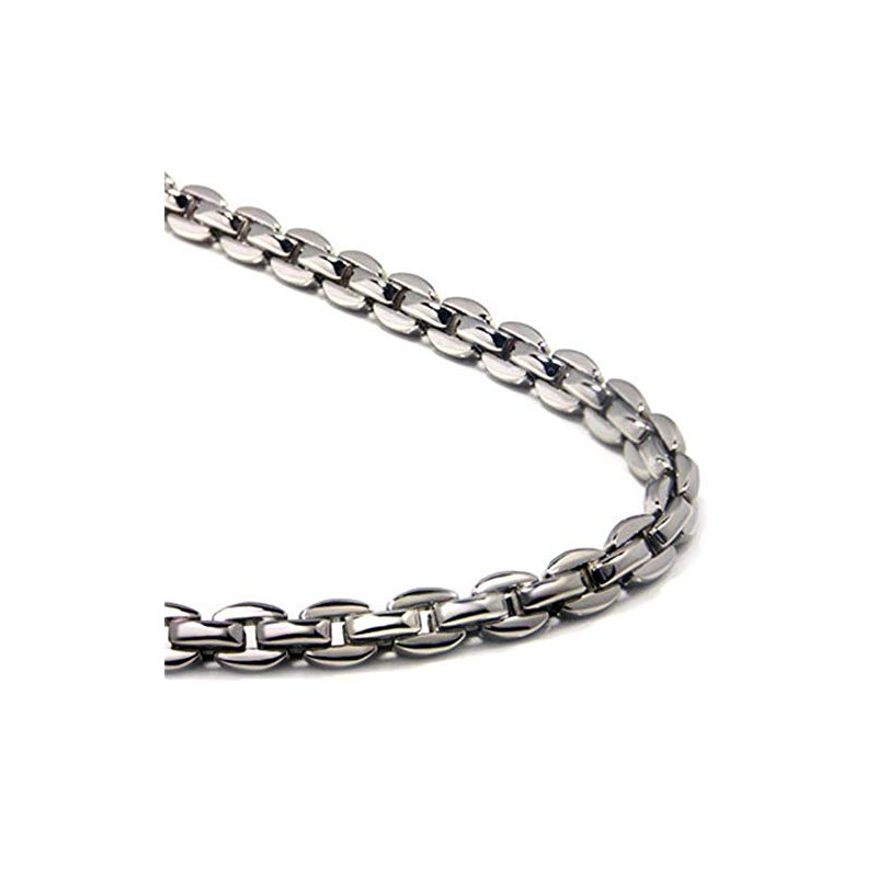 Titanium Men's 5MM Oval Link Necklace Chain 22"