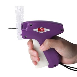 PAG Standard Tagging Gun Price Tag Attacher Gun for Clothing with 5 Needles and 2000 2inch Barbs Fasteners, Purple
