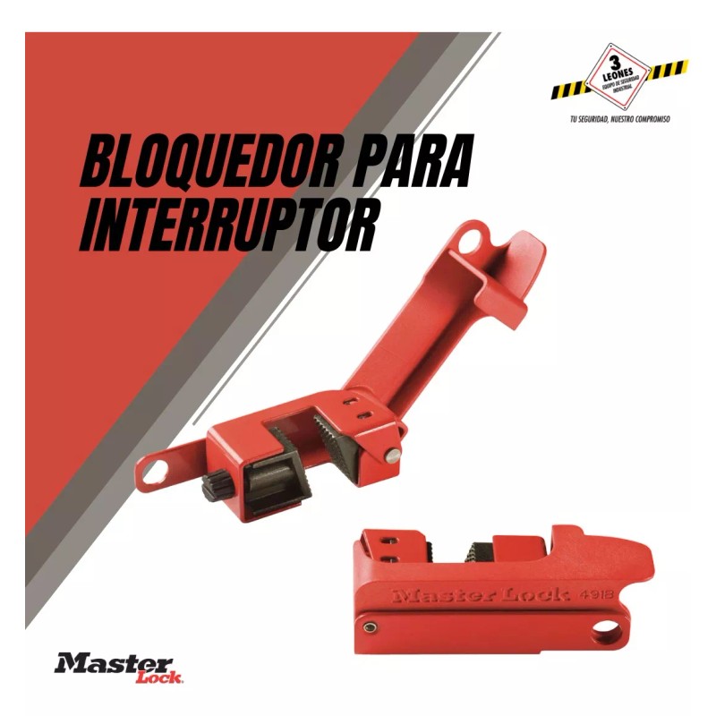 Master Lock Bloqueador Interruptores Masterlock 491b Bloqueo Disyuntor