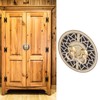 Chinese Antique Cabinet Handle Brass Circular Plaid Bookcase Knob for