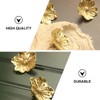 Mikikit 2 Pcs Small Drawer Handles Floral Cabinet Knobs Decorative