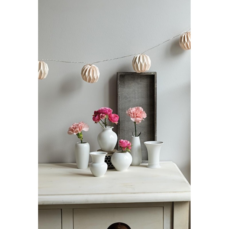 Flower Minis White Spherical Vase