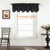 TURQUOIZE Solid Blackout Valance, Short Curtains, Scalloped Window Treatment, Jet