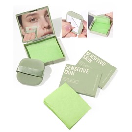 SUMEITANG 300 Oil Blotting Sheets for Face with Mirror & Puff Set | Oil Absorbing Sheets for Oily Skin | High-Performance Oil Control | Say Goodbye to Greasy | Summer Essentials for Women