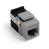 Leviton GigaMax 5E QuickPort Connector, Cat 5E, 5G108-RG5, Gray