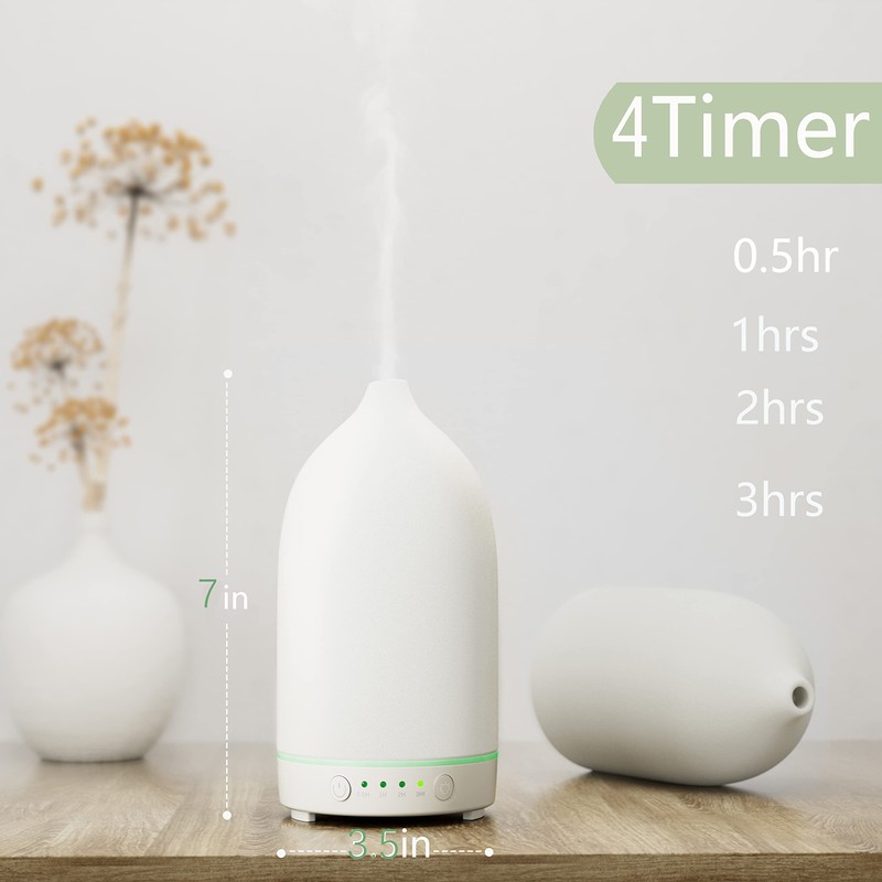 Essential Oil Diffusers,Handmade Ceramic Aromatherapy Diffuser for Room and 9