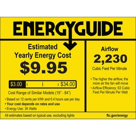 WALLIS CF42WAL3BK Ceiling Fan – 42" Matte Black, 3 MDF Blades, Downrod Mount, Integrated 18W LED Light, 1000 Lumen, 3000K Warm White, Modern Design