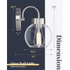 EAPUDUN Bathroom Light Fixtures Over Mirror, 1-Light Brushed Nickel Wall