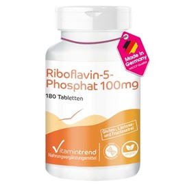 Vitamin B2 Tablets - Riboflavin-5-Phosphate - High Dose - 180 Tablets | Vitamintrend®