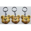 Lot of 10 Cute Wooden Animal Keychains - Cat Dog