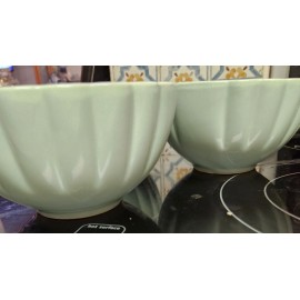 Home Essentials Set of 3 fiddle & fern scalloped edge bowls by Home Essentials