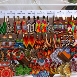 12 Pairs of Bohemian Colorful Geometric Wooden Earrings, Fashion Hollow Vintage Women's Pendant Earrings, Party Gift JewelryColor: Red