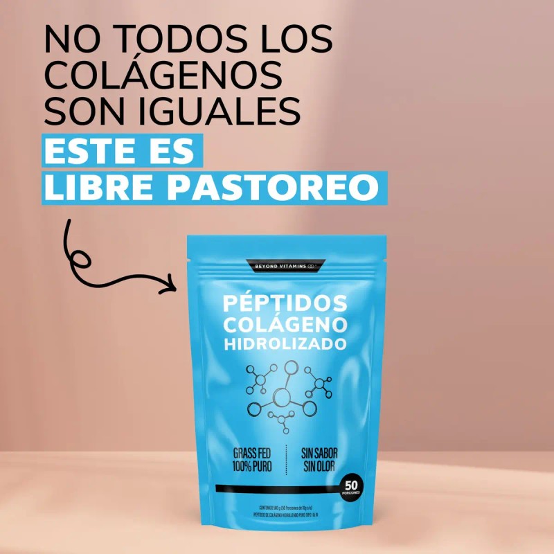 Péptidos Colágeno Hidrolizado Puro Tipo Iii 500 Días Disolución Rápida