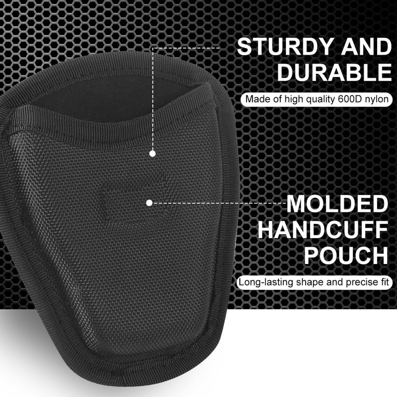 Handcuff Case, 1680D Oxford Cloth Open Top Cuff Pouch Tactical