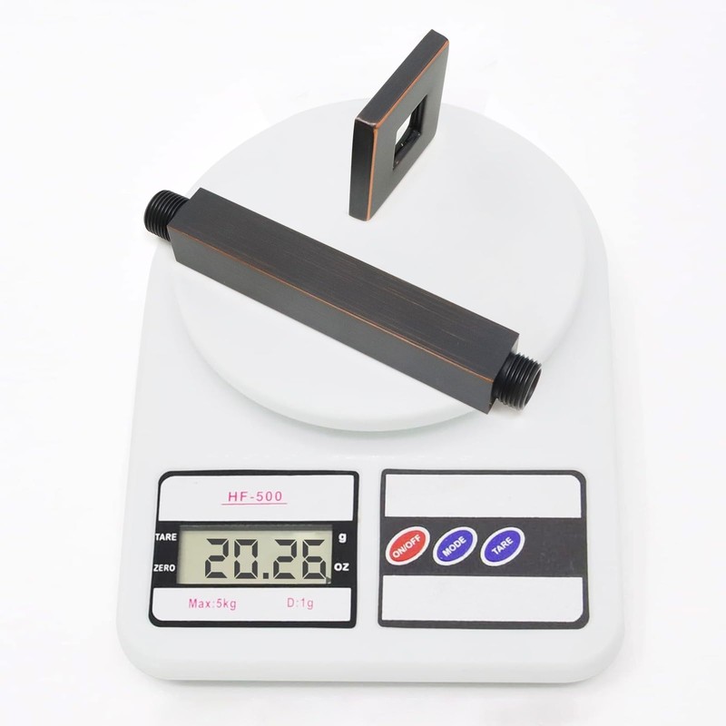 ENGA Straight Shower Arm with Flange, 6 Inch Ceiling Mount